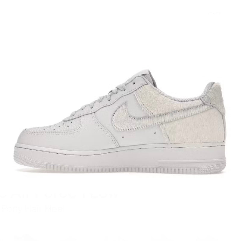 Nike Air Force 1 Low White Pony Hair Heel
