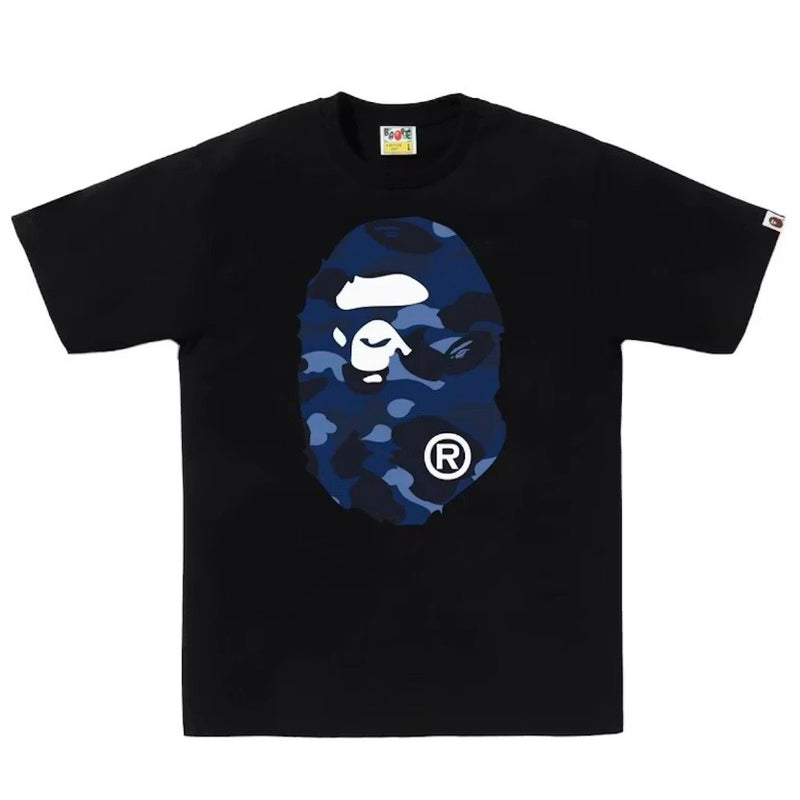 BAPE Color Camo Big Ape Head Tee Black/Navy
