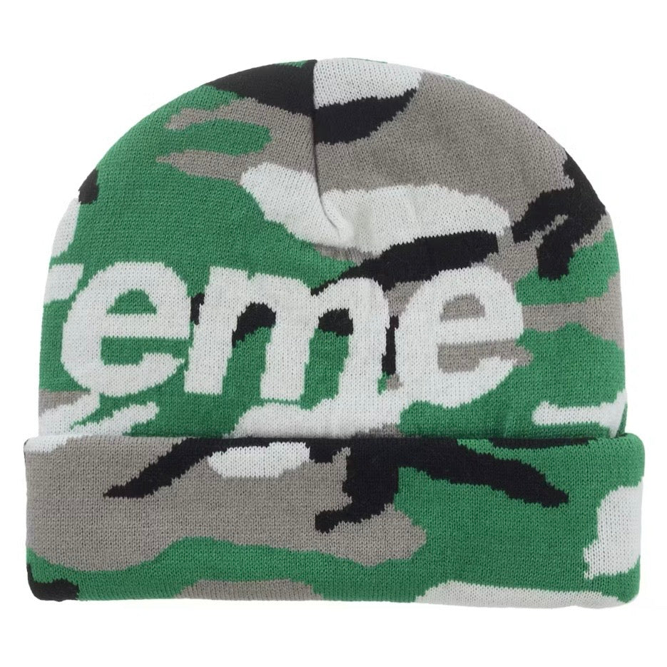 Supreme Camo Big Logo Beanie Green Camo — United Kicks