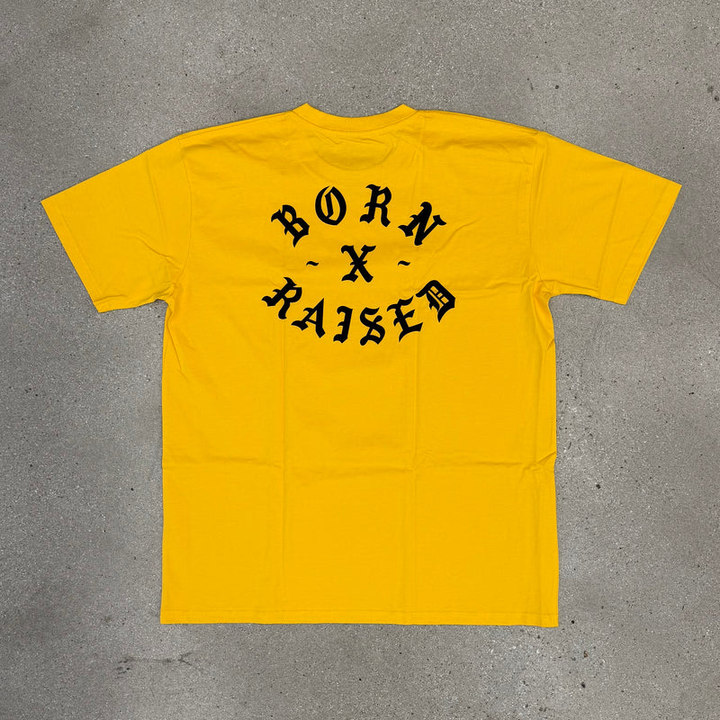 Born x Raised Rocker S/S Crew Neck Tee Yellow