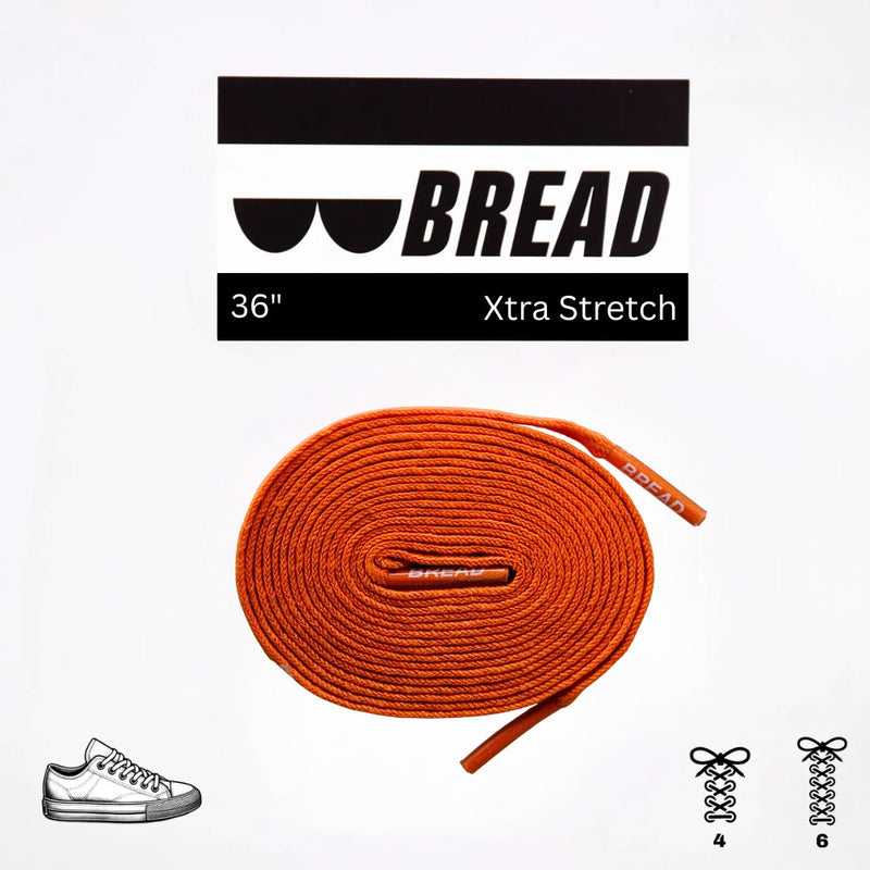 Bread Laces - Coral Orange Elastic Shoelaces