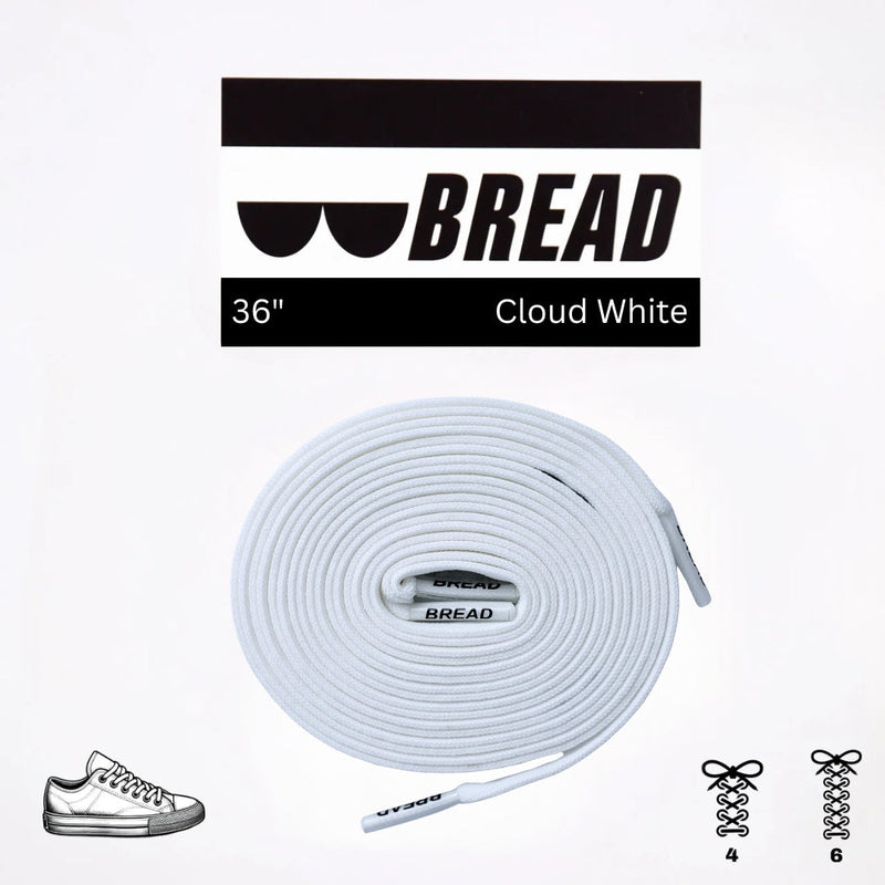 Bread Laces - Cloud White Elastic Shoelaces