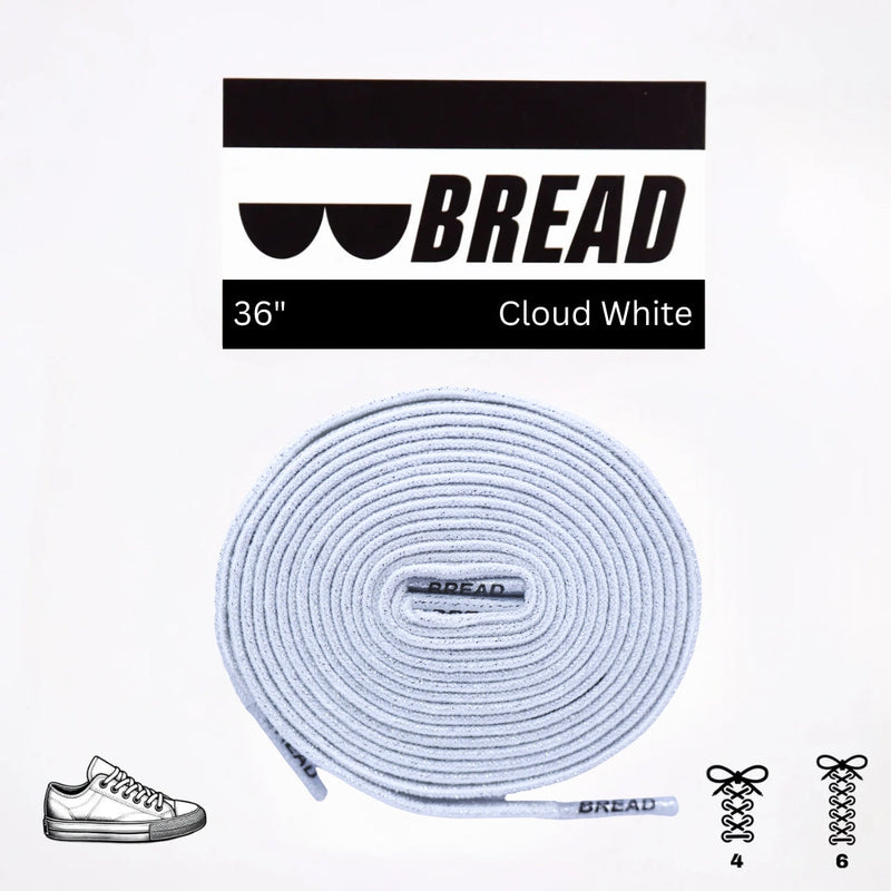 Bread Laces - Cloud White Elastic Shoelaces