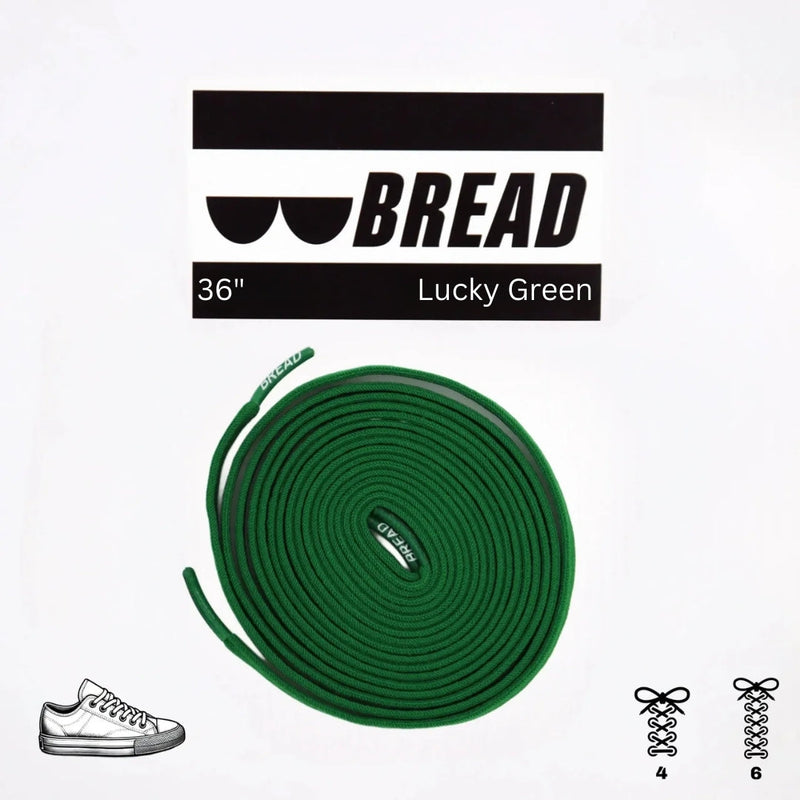 Bread Laces - Lucky Green Elastic Shoelaces