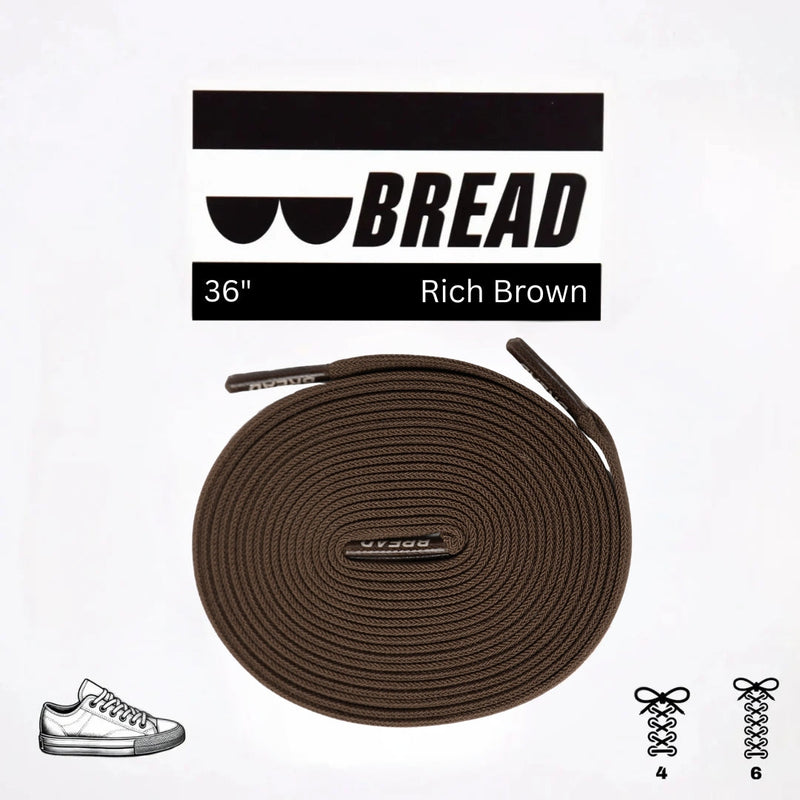 Bread Laces - Rich Brown Elastic Shoelaces