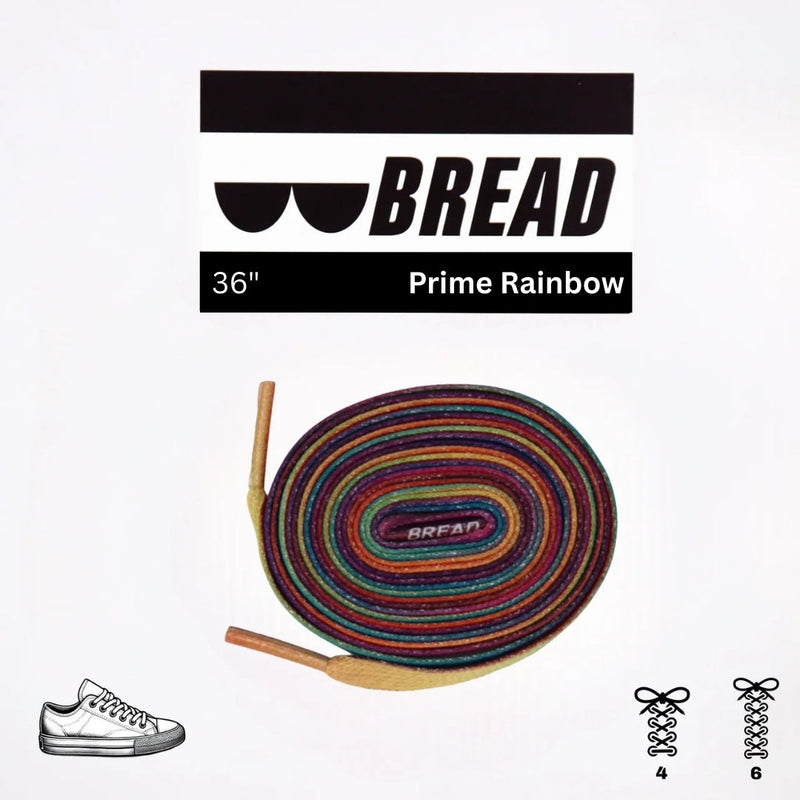 Bread Laces - Prime Rainbow Elastic Shoelaces