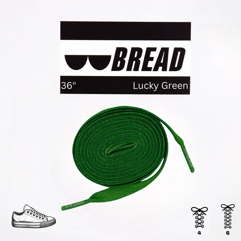 Bread Laces - Lucky Green Elastic Shoelaces