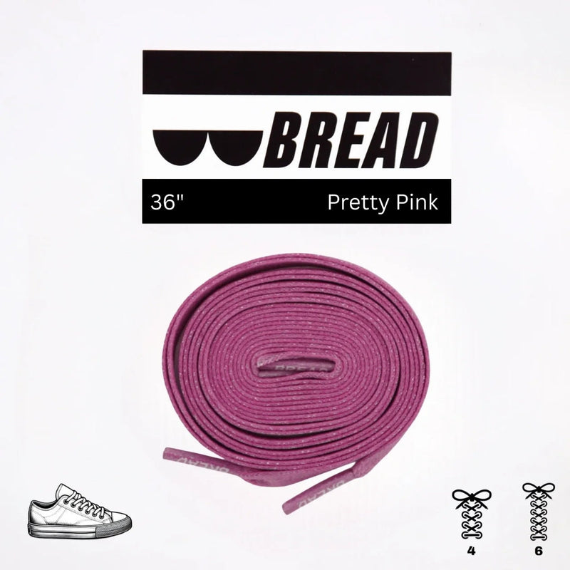 Bread Laces - Pretty Pink Elastic Shoelaces