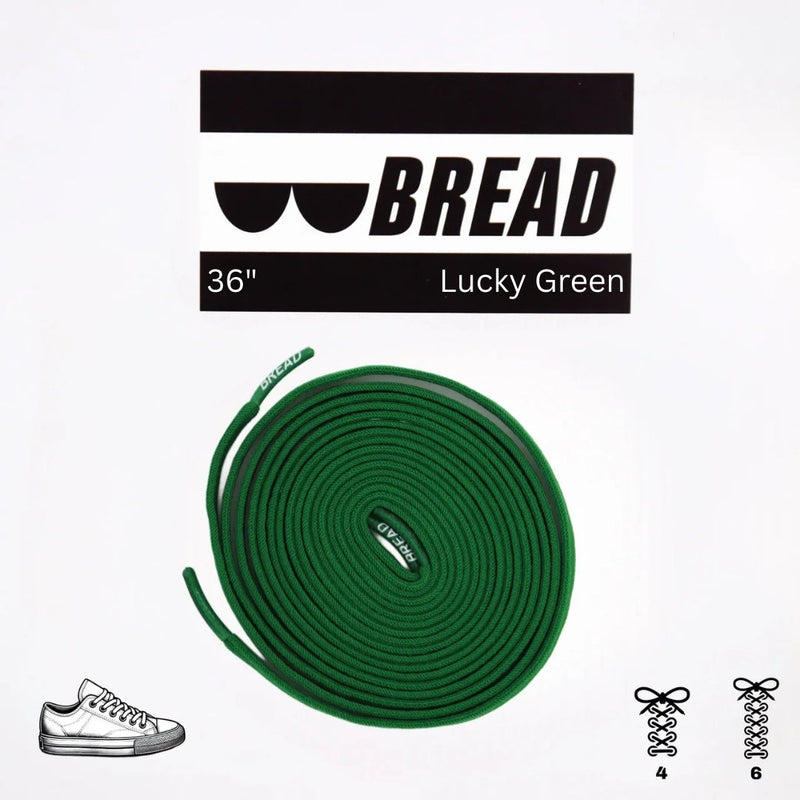 Bread Laces - Lucky Green Elastic Shoelaces