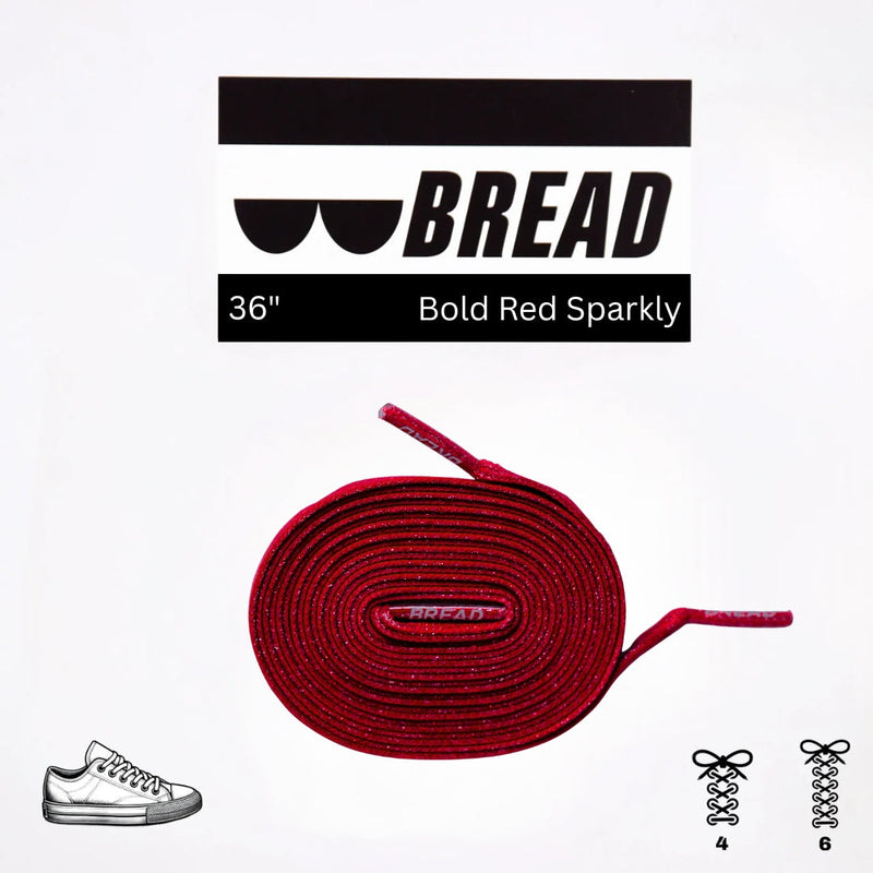 Bread Laces - Bold Red Elastic Shoelaces