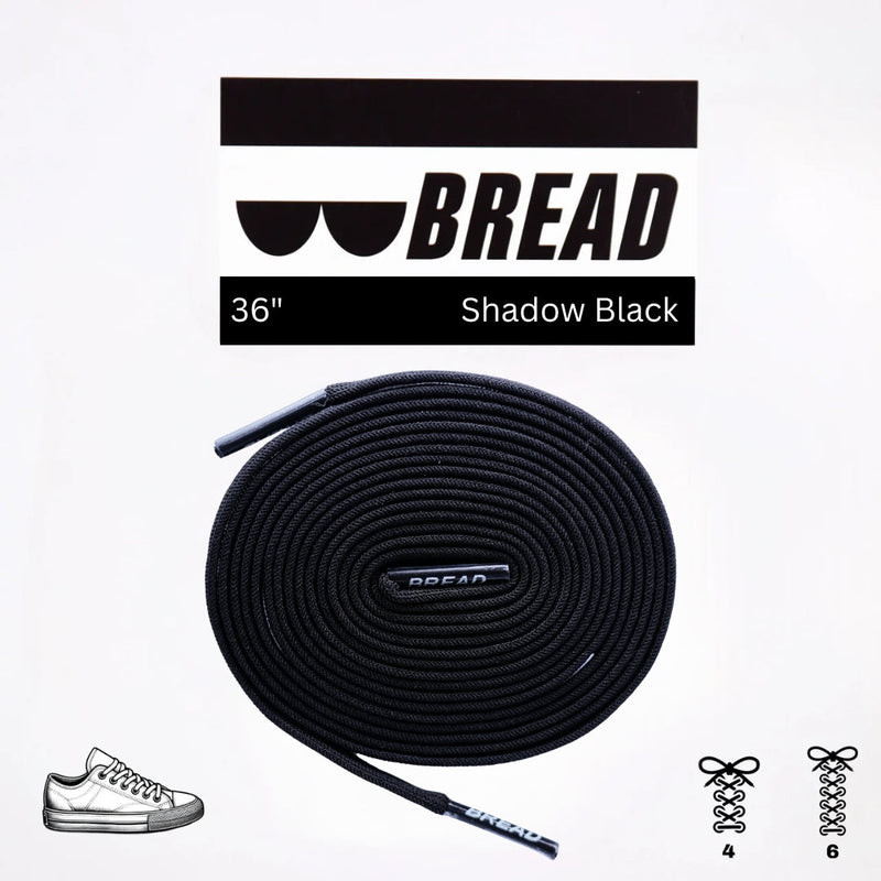Bread Laces - Shadow Black Elastic Shoelaces