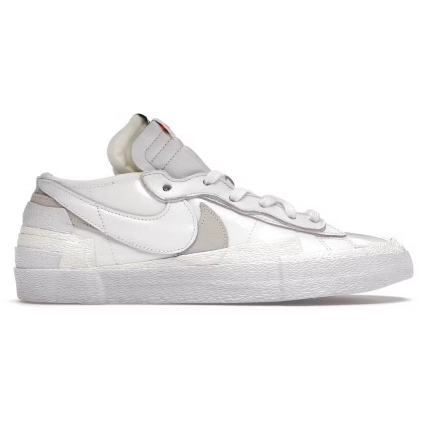 Nike Blazer Low x Sacai White Patent Leather | United Kicks