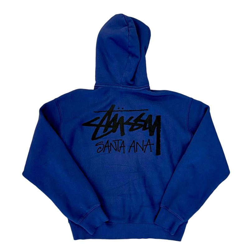 Stussy Stock Santa Ana Zip Up Hoodie Navy