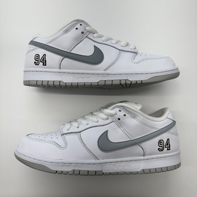 Nike SB Dunk Low Supreme '94 White Metallic Silver
