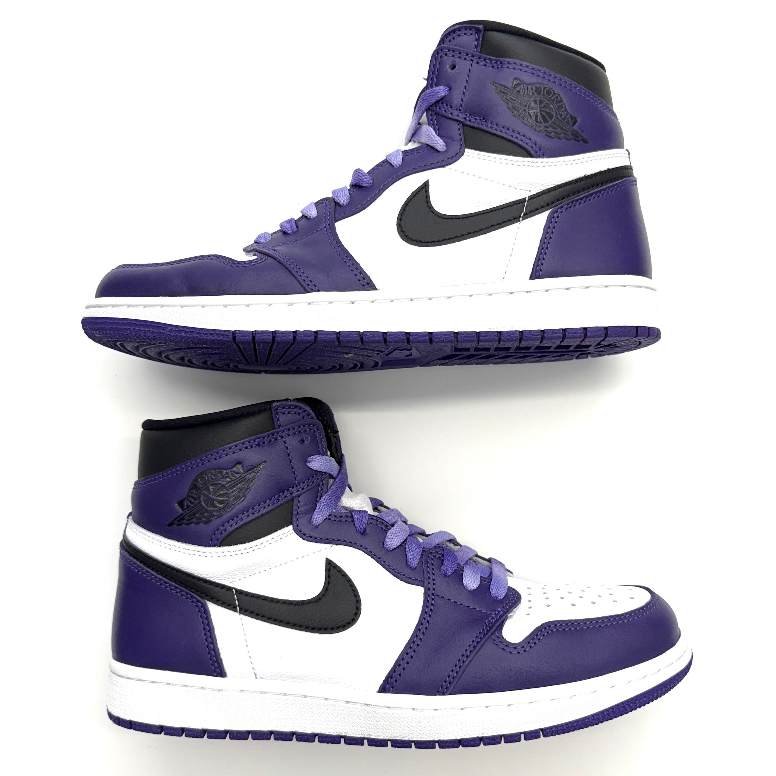 シューズ(男性用) AIR JORDAN 1 RETRO HIGH OG COURT PURPLE Jordan 1 Retro High Court Purple White - Pre-Owned Classic