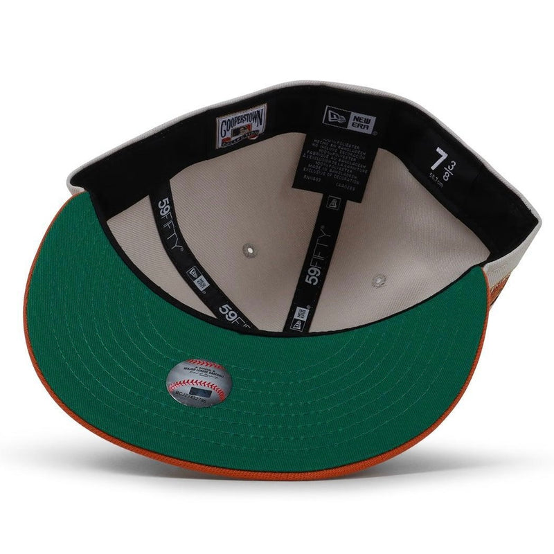 New Era 5950 Dodgers 50Th Anniversary Hat - Stone/Burnt Orange