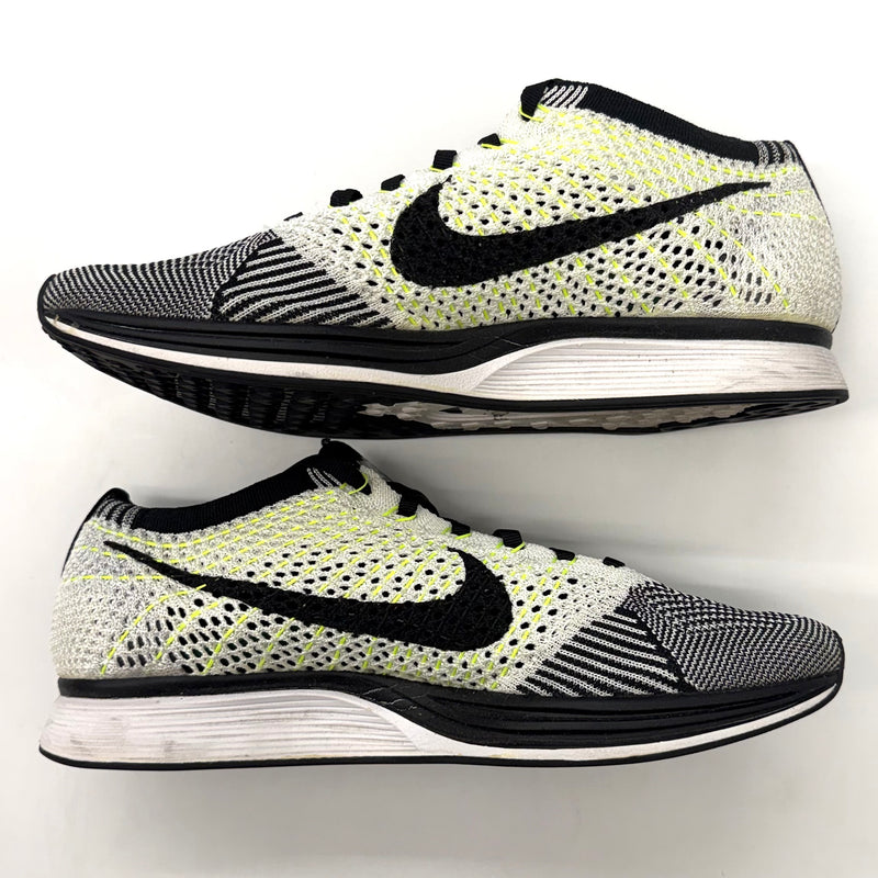 Nike Flyknit Racer Black White Volt