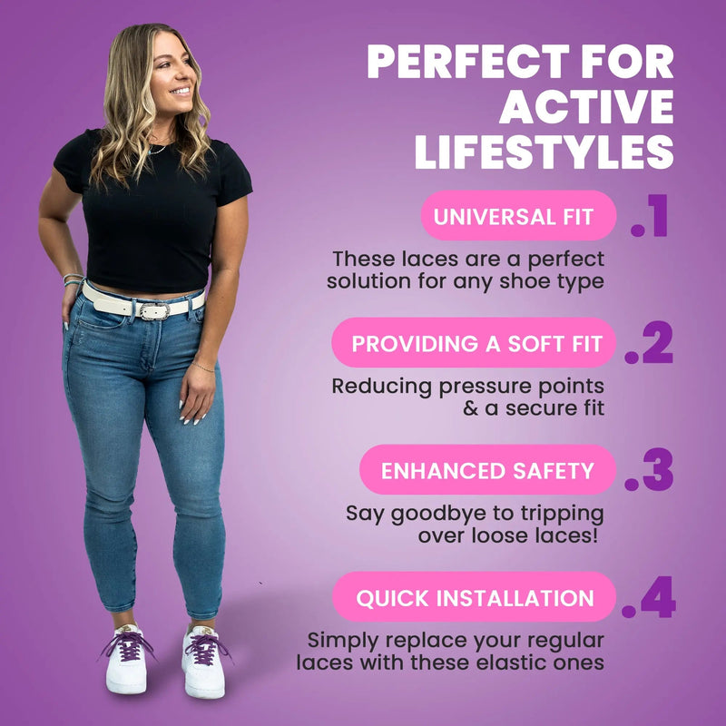 Bread Laces - Cosmic Purple Elastic Shoelaces