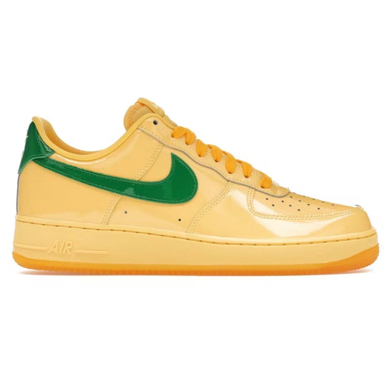 Nike Air Force 1 Low Patent Leather Topaz Gold Pine Green