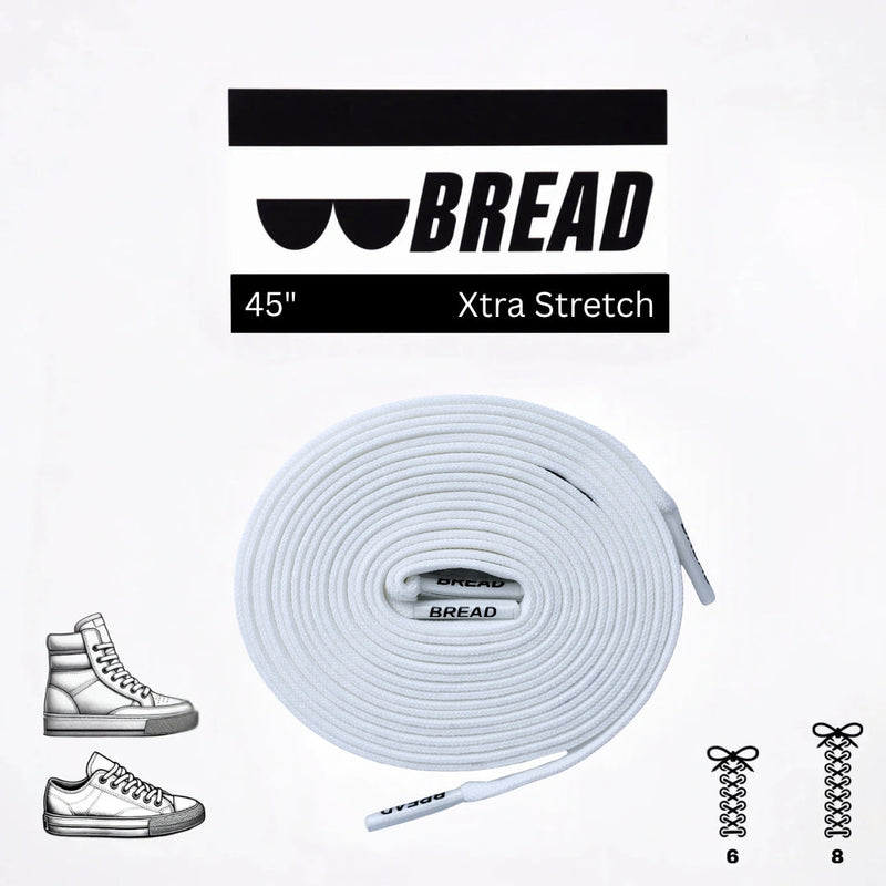 Bread Laces - Cloud White Elastic Shoelaces