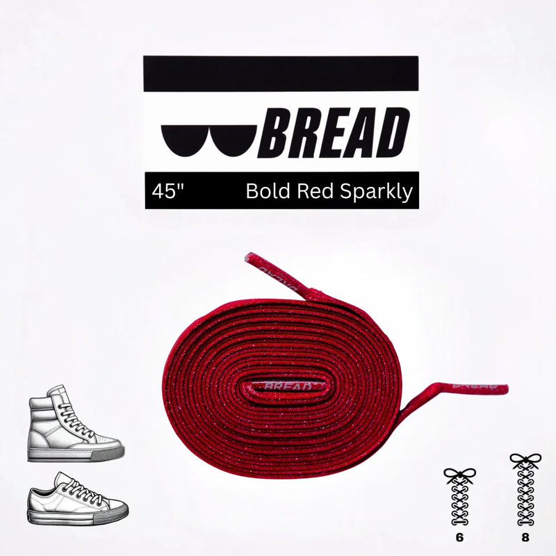 Bread Laces - Bold Red Elastic Shoelaces