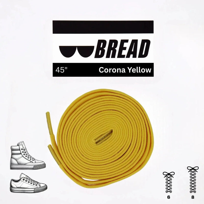 Bread Laces - Corona Yellow Elastic Shoelaces