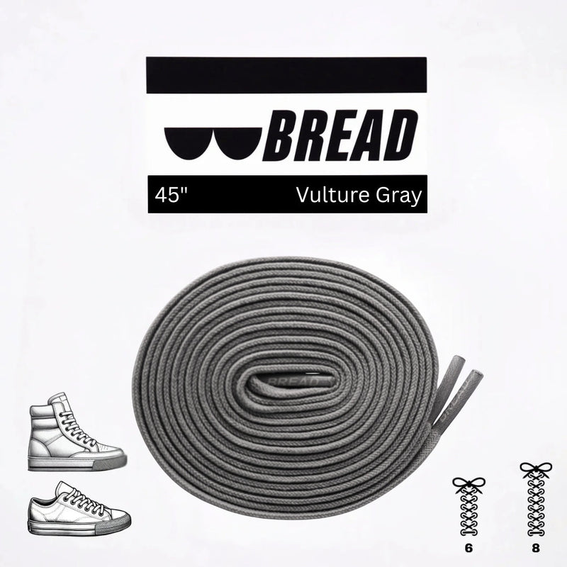 Bread Laces - Vulture Gray Elastic Shoelaces