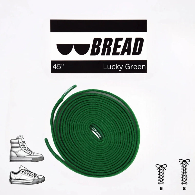 Bread Laces - Lucky Green Elastic Shoelaces