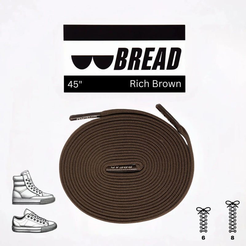 Bread Laces - Rich Brown Elastic Shoelaces