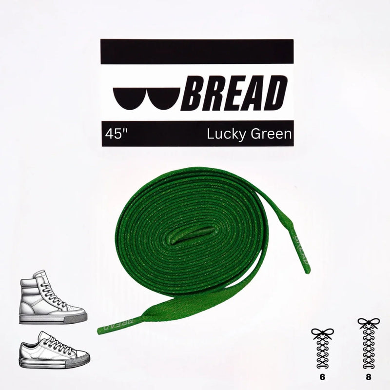 Bread Laces - Lucky Green Elastic Shoelaces