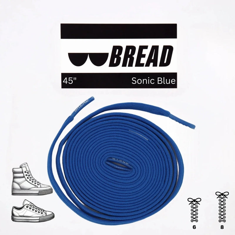 Bread Laces - Sonic Blue Elastic Shoelaces