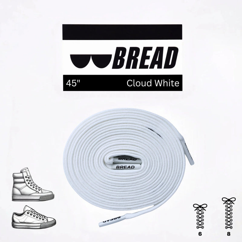 Bread Laces - Cloud White Elastic Shoelaces