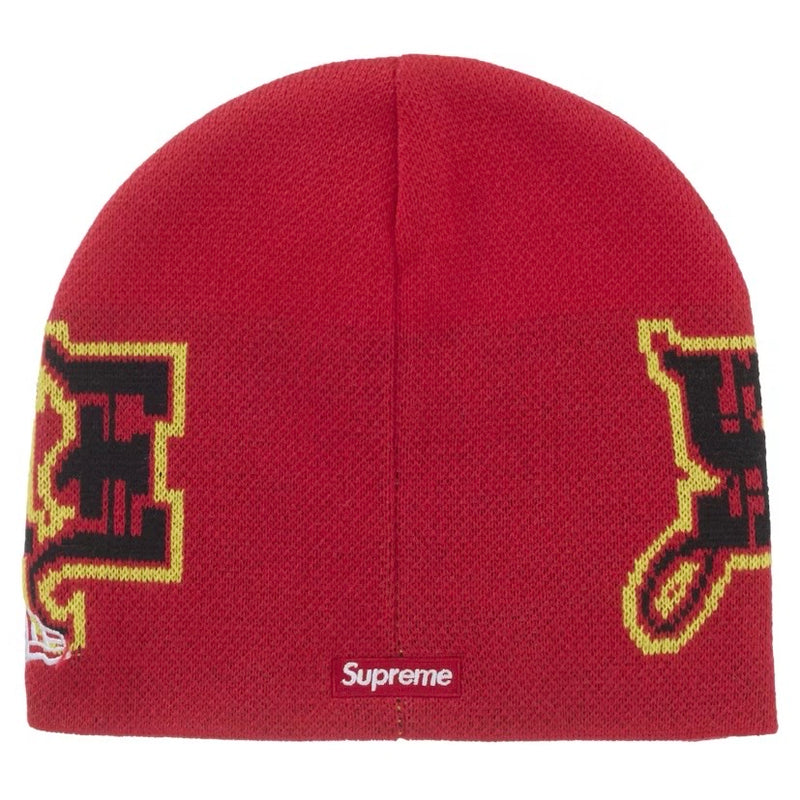 Supreme New Era Outline Beanie Red