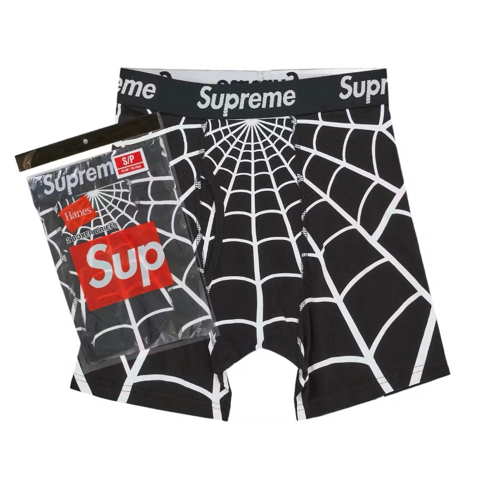 下着・アンダーウェア Supreme Hanes Spider-Man Boxer Briefs 5 Supreme Hanes Spider-Man Boxer Briefs 2 Pack Black Brand New