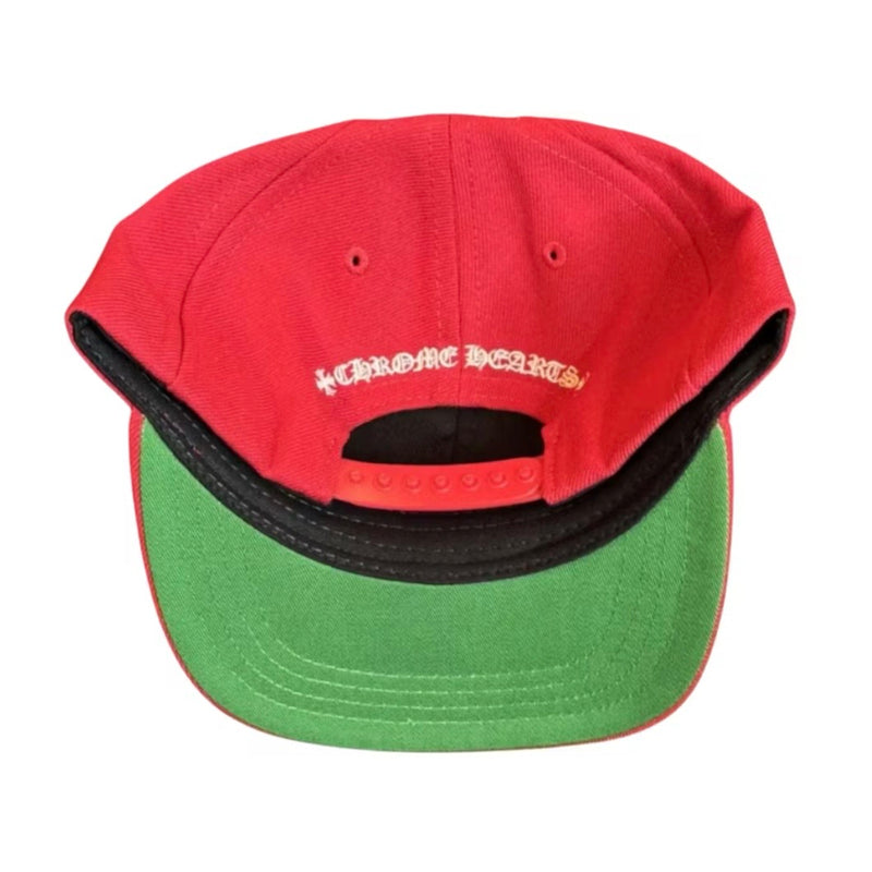 Chrome Hearts Essentials LA Exclusive Baseball Wool Cap Red