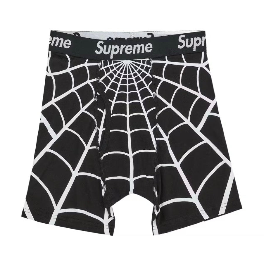 Supreme Hanes Spider-Man Boxer Briefs 2 Pack Black Brand New