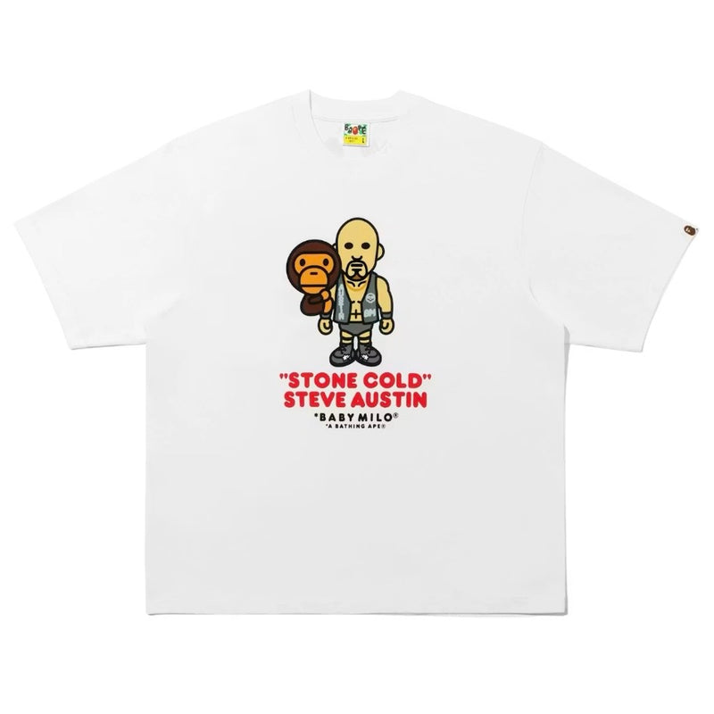 BAPE x Fanatics x WWE Stone Cold Steve Austin Baby Milo Relaxed Fit Tee White