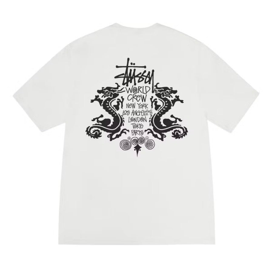 トップス Stussy Double Dragon Tee Pigment Dyed Stussy Double Dragon Pigment Dyed Tee Natural Brand New XL