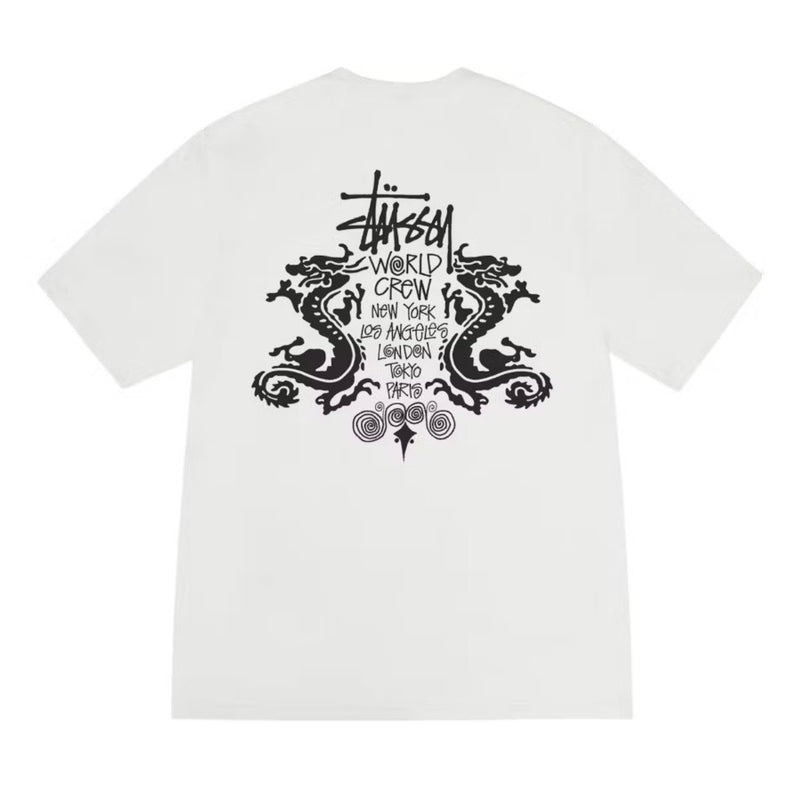 Stussy Double Dragon Pigment Dyed Tee Natural