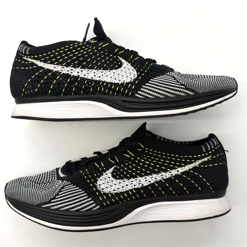 Nike Flyknit Racer Black White Volt