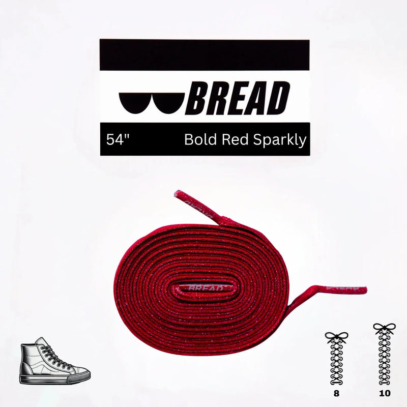 Bread Laces - Bold Red Elastic Shoelaces