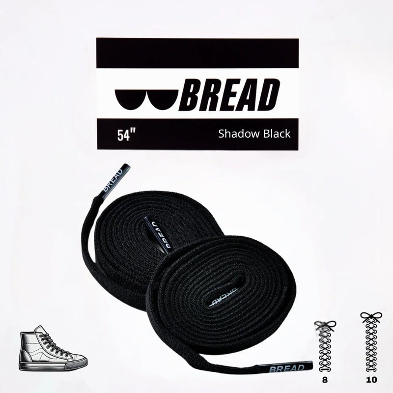Bread Laces - Shadow Black Elastic Shoelaces