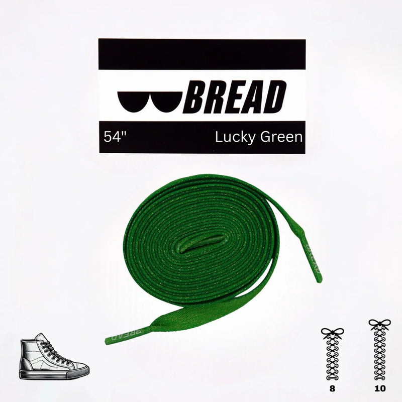Bread Laces - Lucky Green Elastic Shoelaces