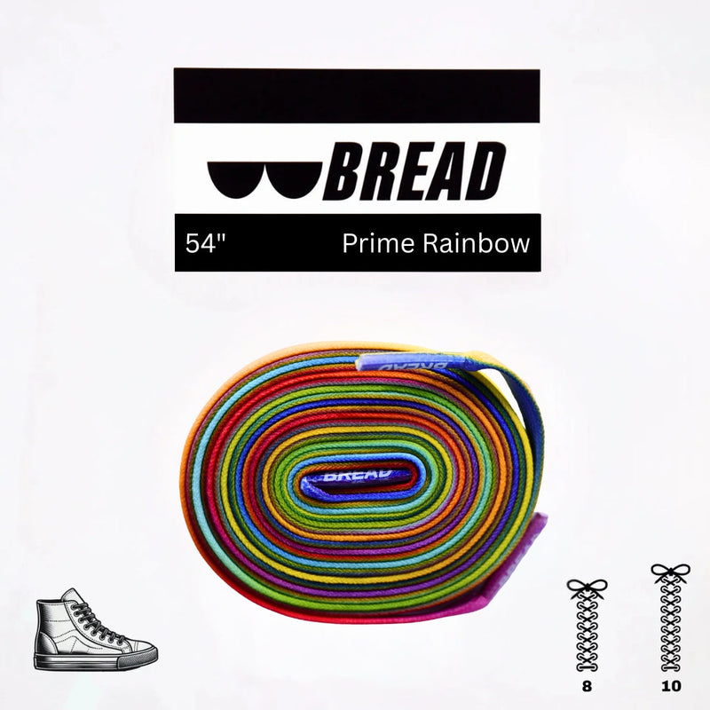 Bread Laces - Prime Rainbow Elastic Shoelaces