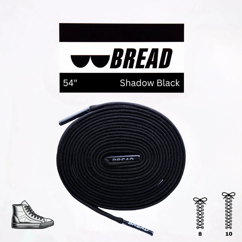 Bread Laces - Shadow Black Elastic Shoelaces