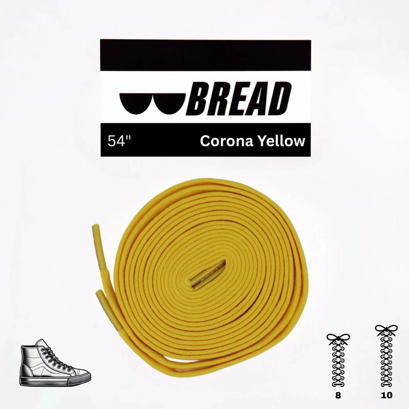 Bread Laces - Corona Yellow Elastic Shoelaces