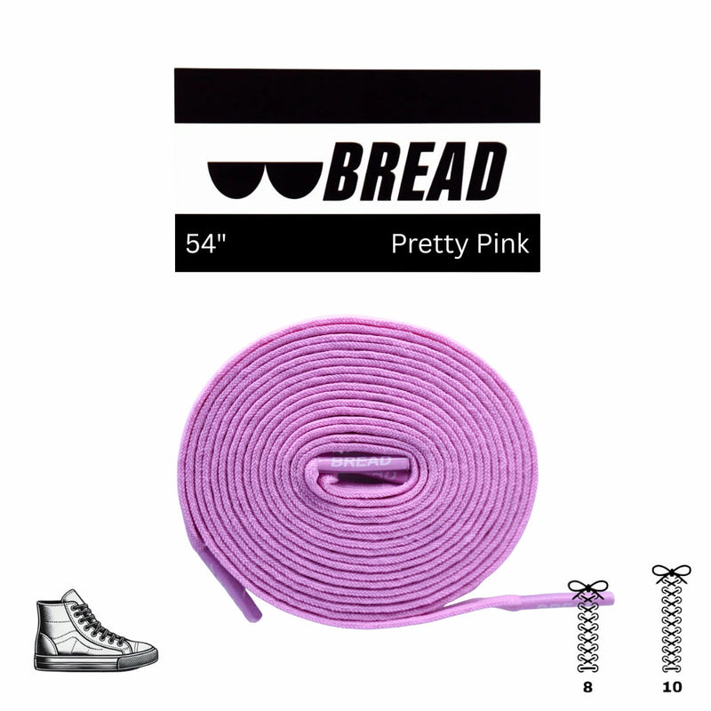 Bread Laces - Pretty Pink Elastic Shoelaces