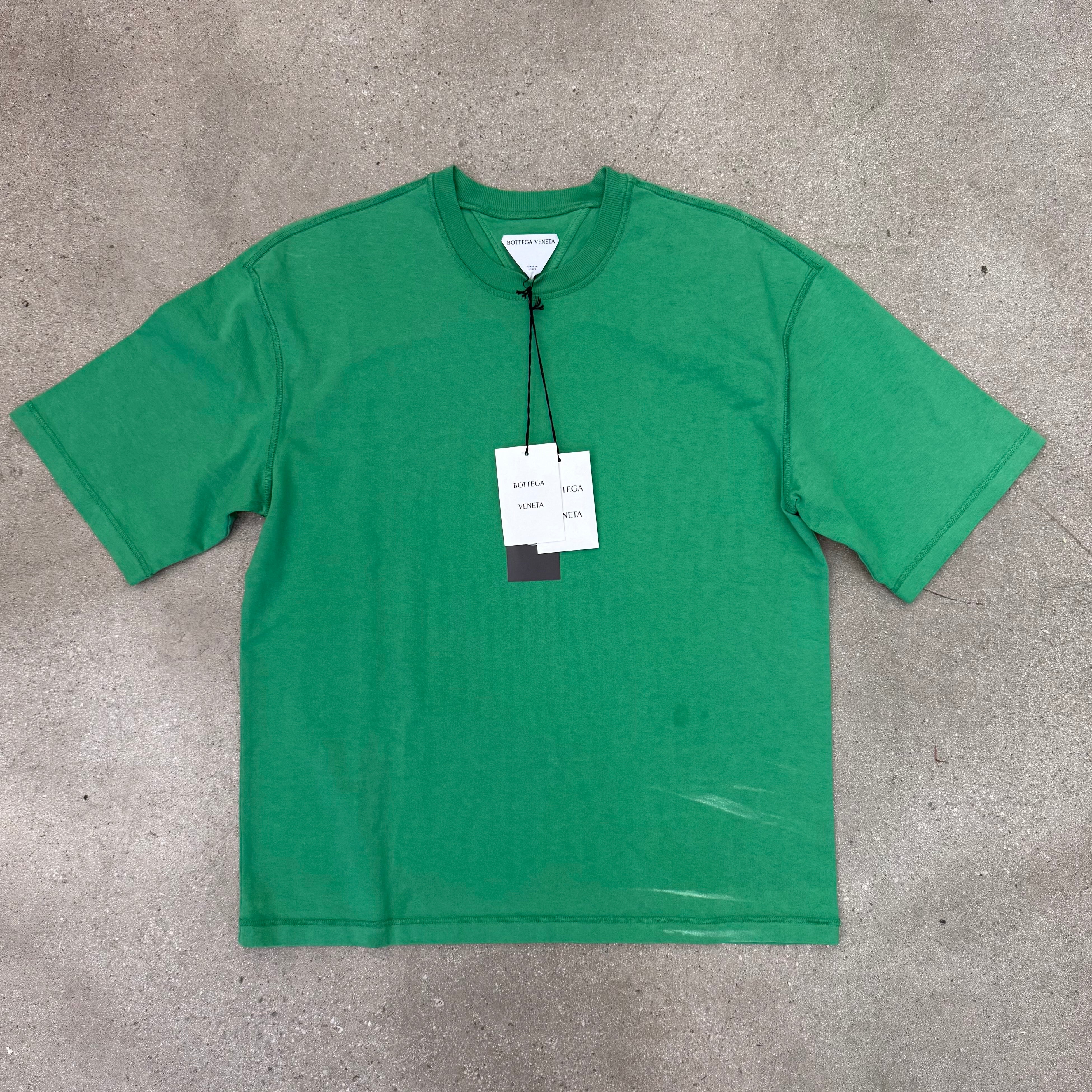 Bottega Veneta Overlock Stitch T-Shirt Green - Brand New Luxury