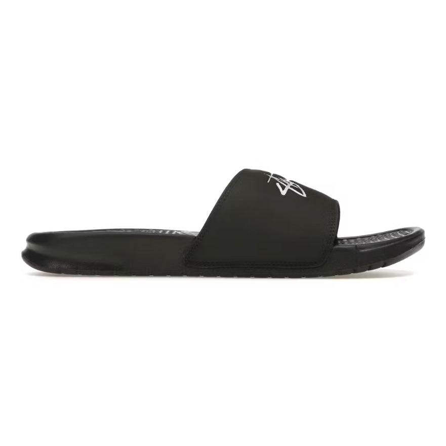 Nike Benassi Stussy Off Noir Slides - Authentic Collaboration Nike Benassi Stussy Off Noir Slides - Authentic Collaboration