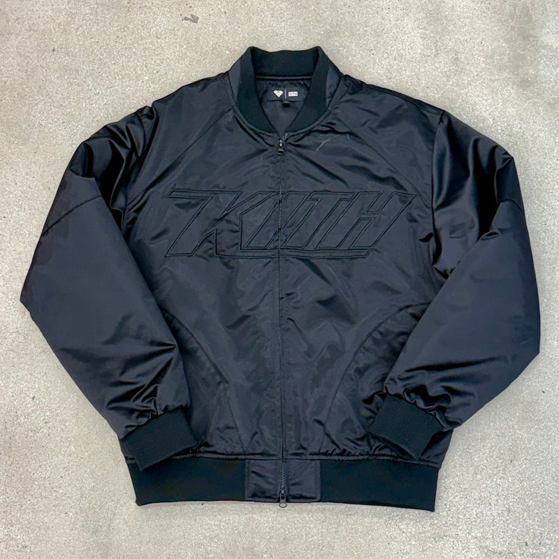 Kith x Superman Satin Bomber Jacket Black